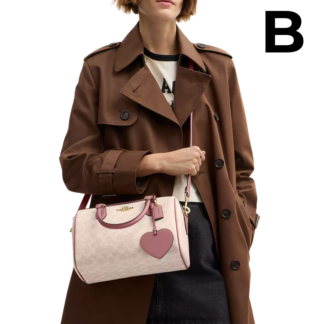 Rowan Satchel Bag In Signature Canvas With Heart Charm **PREVENTA**