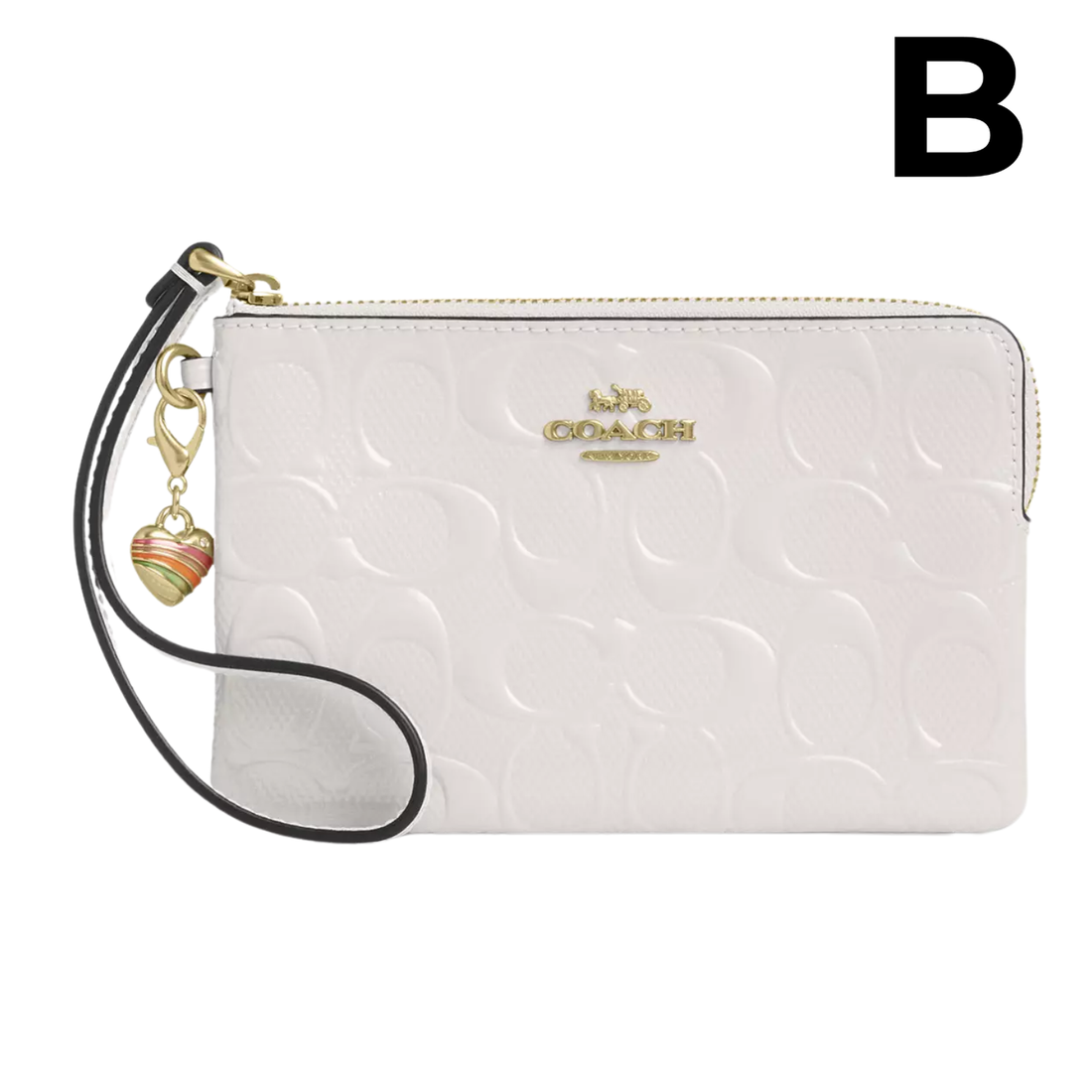 Corner Zip Wristlet In Signature Leather **PREVENTA**