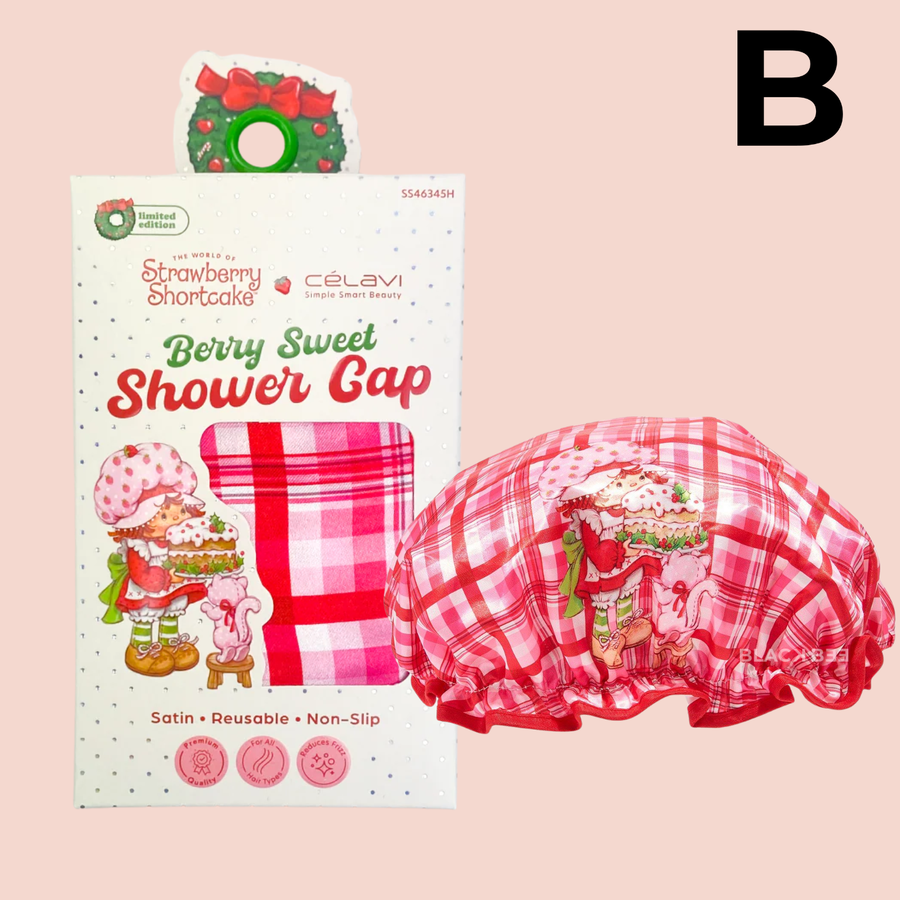 SATIN SHOWER CAP STRAWBERRY SHORTCAKE