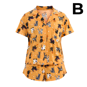 Halloween Women’s Printed Notched 2-Piece